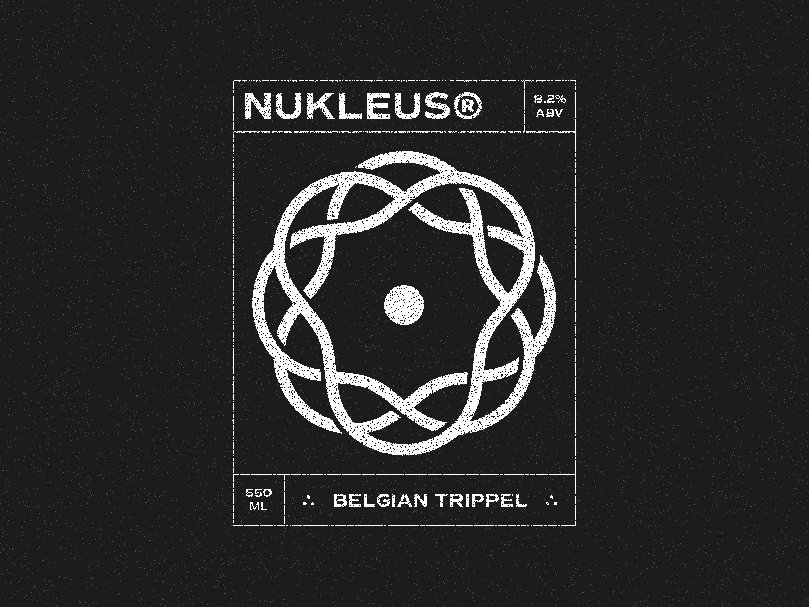 Artwork for a beer label titled Nukleus