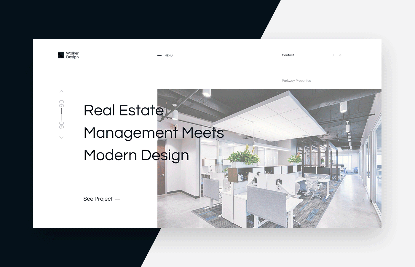 Website for an interior design and architecture firm